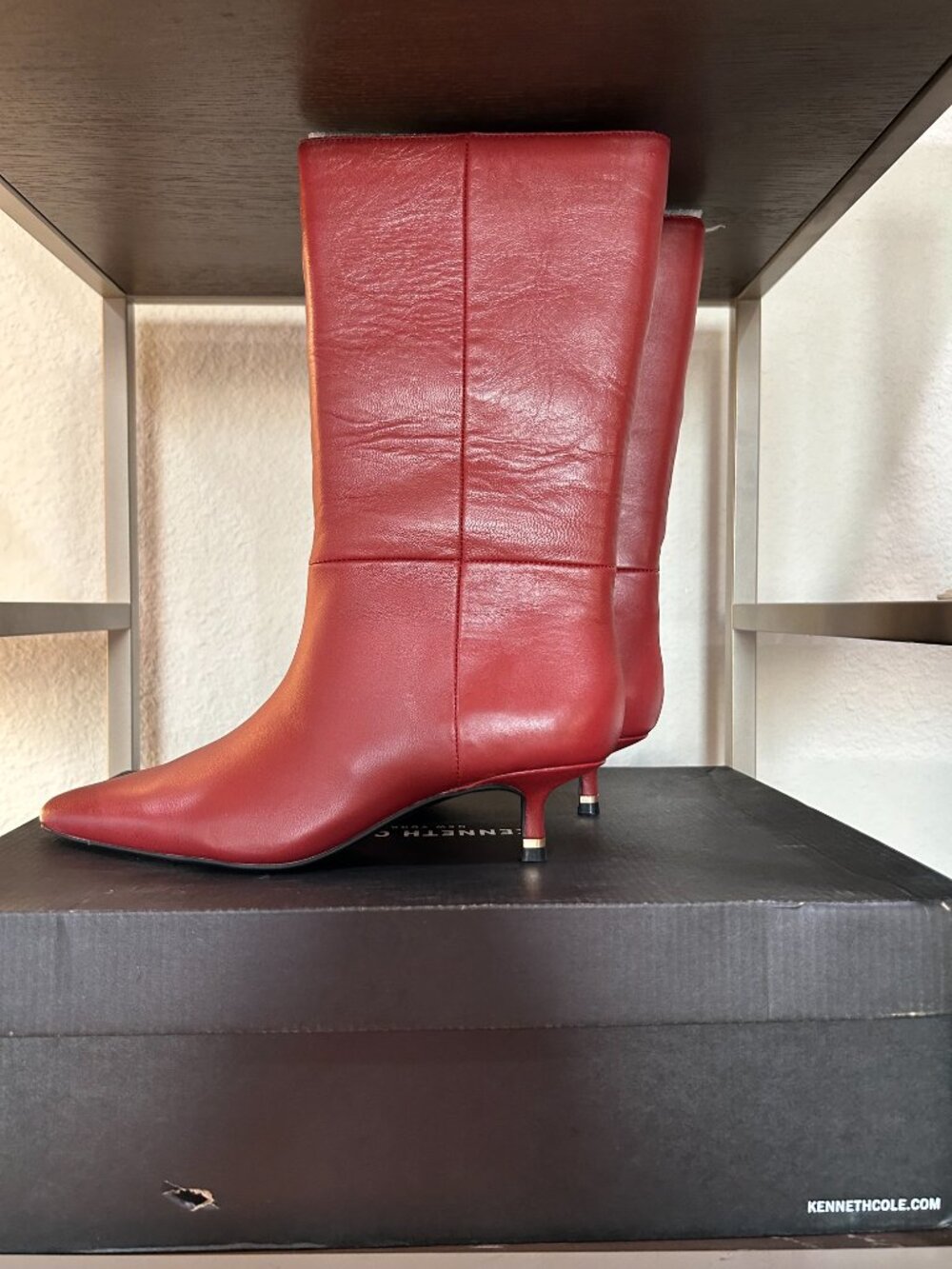 Kenneth Cole Leather Mid-Calf Boots - Picture 5 of 9